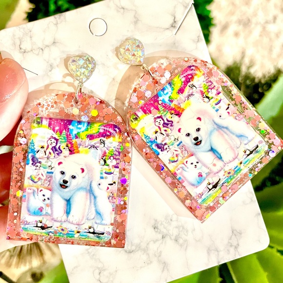 Lisa Frank Jewelry - Lisa Frank Polar Bear Acrylic Earrings